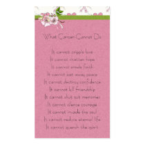 Cancer Cannot Do Card Business Card