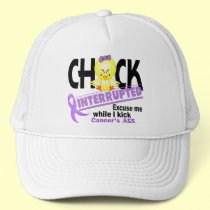 Cancer Chick Interrupted 2 hats by awarenessgifts Cancer Chick Interrupted 2 hats