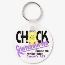 Cancer Chick Interrupted 2 keychains
