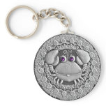 Cancer Coin basic button key chain