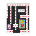 Cancer Crossword postcards