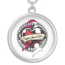 Cáncer de garganta - lucha del corazón del tatuaje grimpolas personalizadas