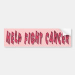 CÁNCER DE LA LUCHA DE LA AYUDA PEGATINA DE PARACHOQUE