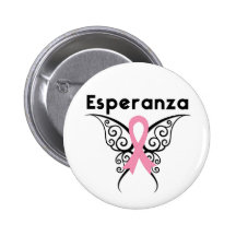 Cancer de Mama - Esperanza Pinback Buttons