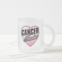 Cáncer de pecho del superviviente de la cinta del  tazas de café