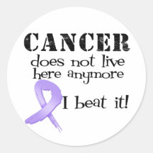 Cancer Does Not Live Here Anymore Round Sticker