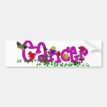 Cancer Flowers Bumper Sticker