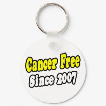 Cancer Free Since 2007 keychains by cancersurvivorshirts Cancer Free Since 2007 keychains