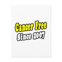 Cancer Free Since 2007 postcards by cancersurvivorshirts Cancer Free Since 2007 postcards