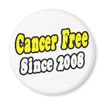 Cancer Free Since 2008 magnets by cancersurvivorshirts Cancer Free Since 2008 magnets