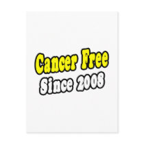 Cancer Free Since 2008 postcards