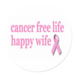 cancer free wife stickers