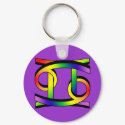 Cancer & Gemini GLBT keychains by AtlasShrugging Cancer & Gemini GLBT keychains