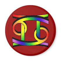 Cancer & Gemini GLBT Refrigerator Magnet