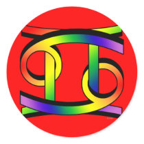 Cancer & Gemini GLBT Round Stickers
