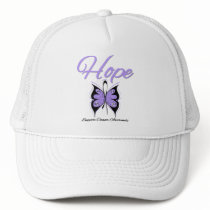 Cancer Hope Butterfly Lavender Ribbon hats