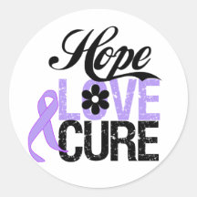 Cancer HOPE LOVE CURE Sticker