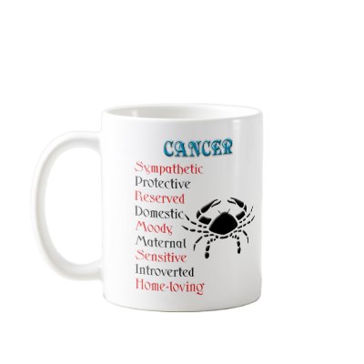 Cancer Horoscope Zodiac Sign Mugs by all_items