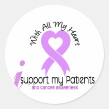 CANCER I Support My Patients Round Sticker
