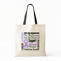 CANCER I Wear Lavender Ribbon TRIBUTE bags