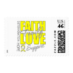 Cancer Inspiring Slogan Collage Bladder Cancer postage