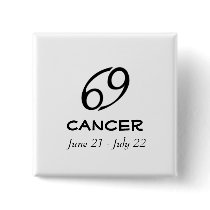 Cancer, June 21 - July 22 Pin buttons