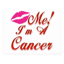 cancer kiss me zodiac postcards