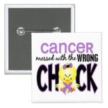 Cancer Messed With The Wrong Chick Buttons