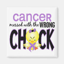 Cancer Messed With The Wrong Chick Refrigerator Magnets