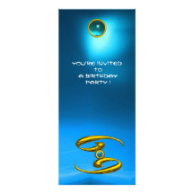 CANCER OPALE,sapphire bright yellow blue Personalized Invitations