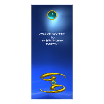 CANCER OPALE,sapphire bright yellow blue Custom Invitations