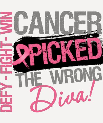 Cancer Picked The Wrong Diva - Breast Cancer T Shirts