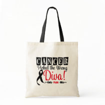 Cancer Picked The Wrong Diva v2 - MELANOMA Tote Bags