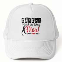 Cancer Picked The Wrong Diva v2 - MELANOMA Trucker Hat