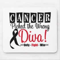 Cancer Picked The Wrong Diva v2 - MELANOMA Mousepads