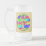 Cancer Rainbow Color Crab Zodiac Drinks Glass mugs