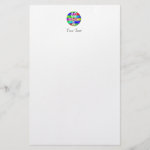 Cancer Rainbow Color Crab Zodiac Star Sign Letter stationery