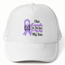 Cancer Ribbon Hero in My Life My Son hats