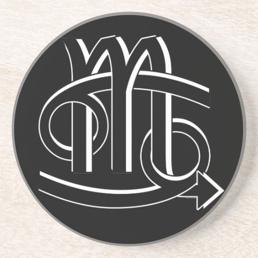 Buy dating anniversary gifts - Cancer & Scorpio Partners bw Beverage Coaster