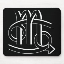 Cancer & Scorpio Partners bw mousepads by AtlasShrugging Cancer & Scorpio Partners bw mousepads