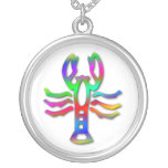 Cancer Star Sign Rainbow Color Silver Necklace