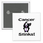 Cancer Stinks Skunk Awareness Design Pin