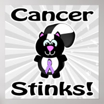 Cancer Stinks Skunk Awareness Design Posters