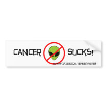 Cancer Sucks/ Anti Alien Bumper Sticker bumper stickers