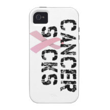 Cancer Sucks - Breast Cancer Ribbon Vibe iPhone 4 Covers