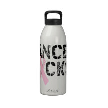 Cancer Sucks - Breast Cancer Ribbon Drinking Bottles