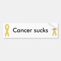 Cancer sucks bumper stickers
