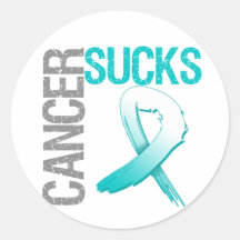 Cancer Sucks - Cervical Cancer Stickers