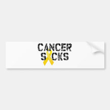 Cancer Sucks - Childhood Cancer Ribbon Bumper Stickers