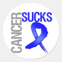 Cancer Sucks - Colon Cancer Sticker